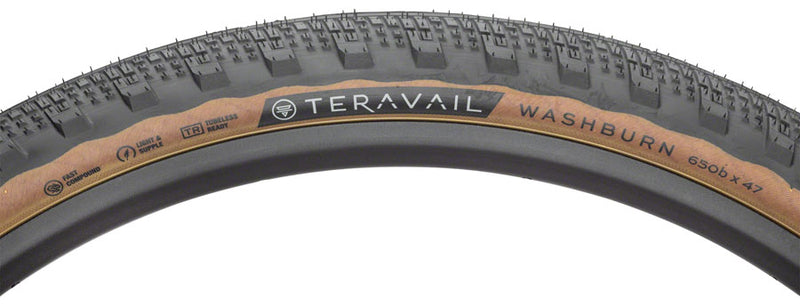 Load image into Gallery viewer, Teravail Washburn Tire 650b x 47 Tubeless Folding Tan Durable Road Bike
