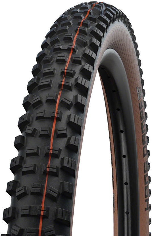 Schwalbe Hans Dampf Addix Mountain Tire 29"x2.35 Tubeless Ready, Super Trail, Tanwall, Durable, High-Performance MTB Rubber