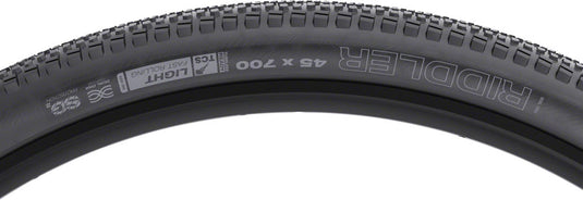 WTB Riddler Tire 700 x 45 TCS Tubeless Folding Black Light Fast Rolling SG2
