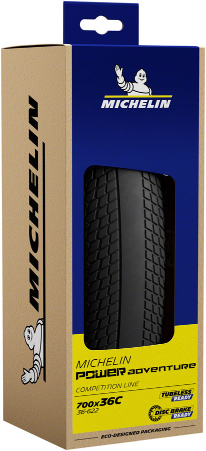 Load image into Gallery viewer, Michelin Power Adventure Tire - 700 x 36, Tubeless, Folding, Black
