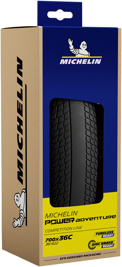 Michelin Power Adventure Tire - 700 x 42, Tubeless, Folding, Tan