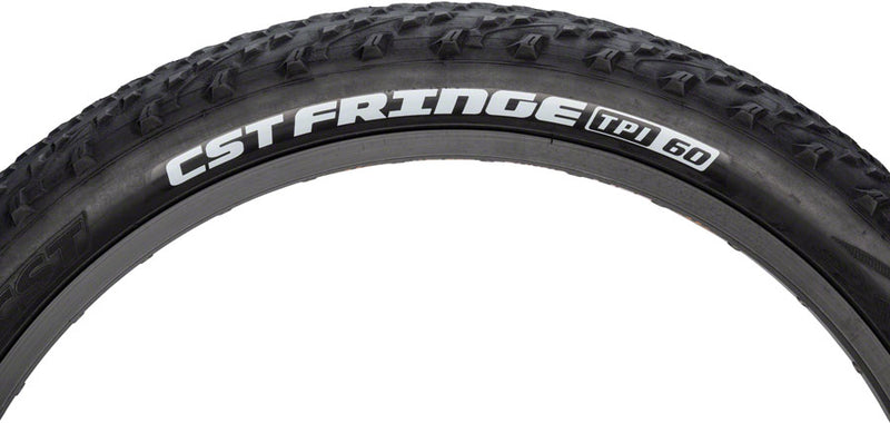 Load image into Gallery viewer, CST Fringe Tire 24 x 2.8 Clincher Wire Black Reflective BMX Bike
