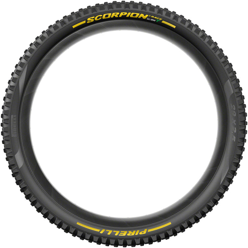 Load image into Gallery viewer, Pirelli Scorpion Race DH T Tire - 29 x 2.5, Clincher, Wire, Yellow Label Team Edition, DualWALL+, SmartEVO DH
