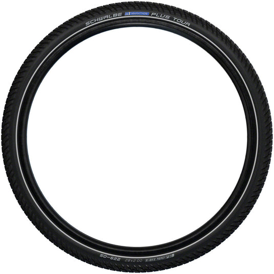 Schwalbe Marathon Plus Tour Tire - 26 x 2.0, Clincher, Wire, Black/Reflective, Performance Line, SmartGuard, Addix, E-50