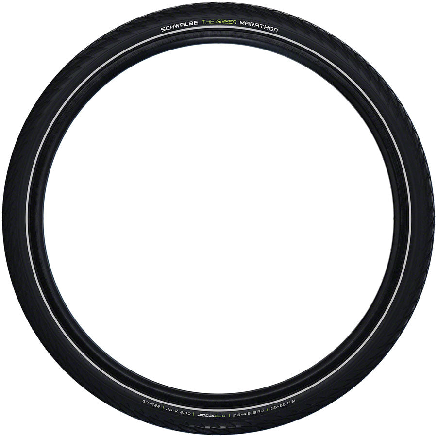 Schwalbe Green Marathon Tire - 16 x 1.35, Clincher, Wire, Black/Reflective, Performance Line, GreenGuard, TwinSkin,