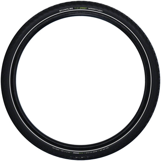 Schwalbe Green Marathon Tire - 700 x 38-40, Clincher, Wire, Black/Reflective, Performance Line, GreenGuard, TwinSkin,