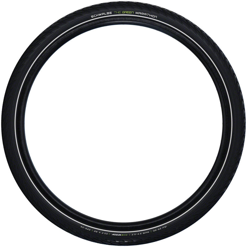 Load image into Gallery viewer, Schwalbe Green Marathon Tire - 700 x 35-37 / 28 x 1.40, Clincher, Wire, Black/Reflective, Performance Line, GreenGuard,
