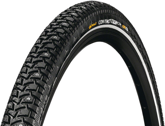 Pack of 2 Continental Contact Spike Tire - 700 x 35, Clincher, Wire, Black/Reflex, 120 Studs, SafetySystem Breaker, E25