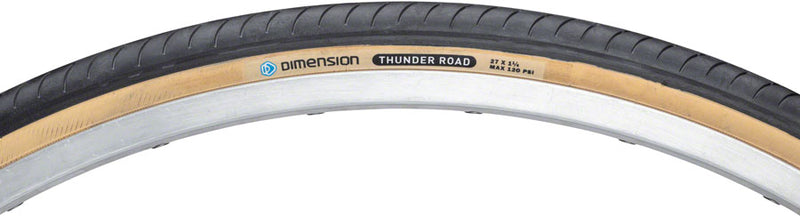 Load image into Gallery viewer, MSW Thunder Road Tire 27 x 11/4 Wirebead Tan Reflective Road Bike
