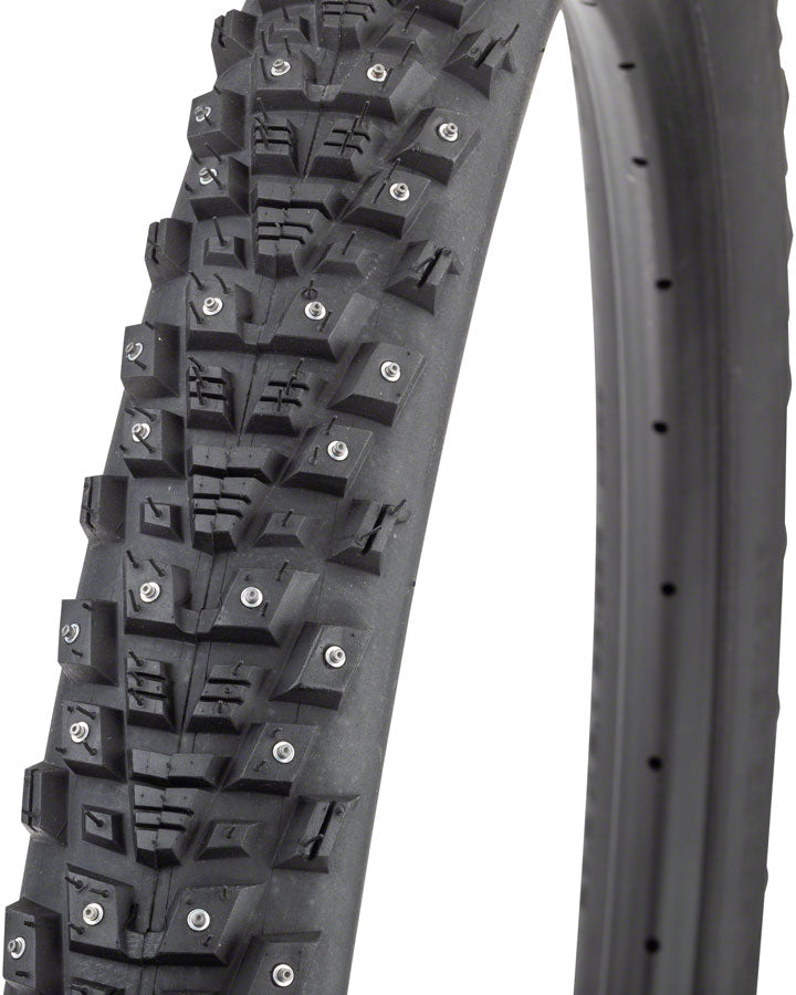 Load image into Gallery viewer, 45NRTH Kahva Tire 29x2.25 Tubeless Folding Blk 60tpi 252 Concave Carbide Studs
