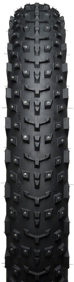 Load image into Gallery viewer, 45NRTH Dillinger 4 Tire 26 x 4 Tubeless Blk 60tpi 240 Carbide Steel Studs
