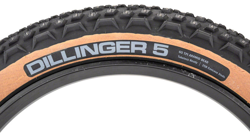 Load image into Gallery viewer, 45NRTH Dillinger 5 Tire 27.5 x 4.5 Tubeless Folding Tan 60tpi 252 Concave
