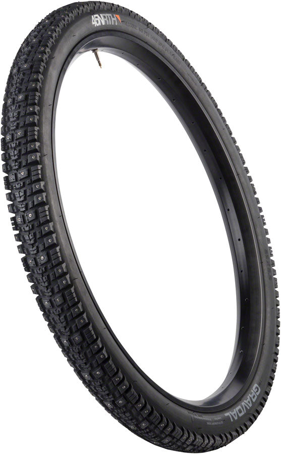 Load image into Gallery viewer, 45NRTH Gravdal Tire 26 x 2 Clincher Steel Black 33tpi 216 Carbide Steel Studs
