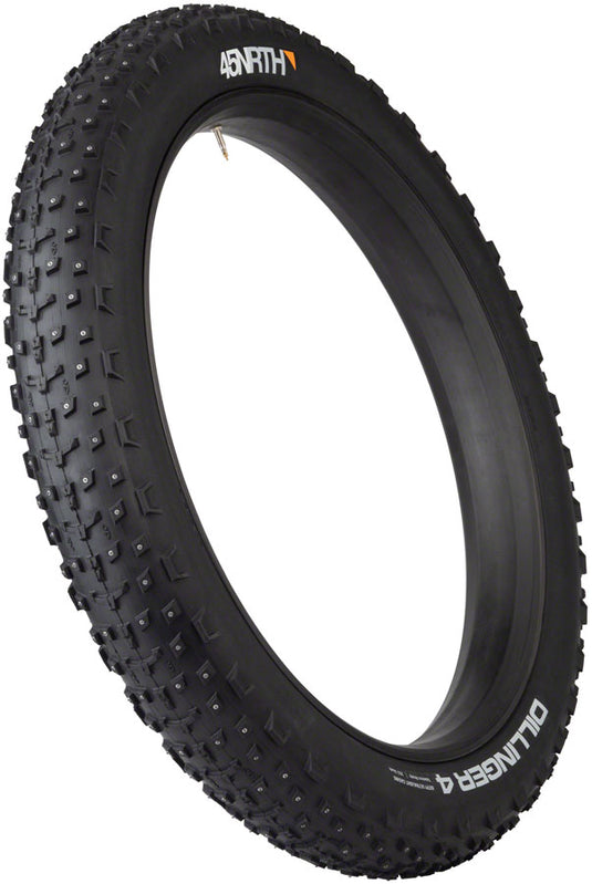 45NRTH Dillinger 4 Tire 27.5x4 Tubeless Blk 120tpi 252 Concave Carbide alloy