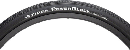 Tioga PowerBlock Tire 24 x 1.6 TPI 60 Clincher Wire Black BMX Bike