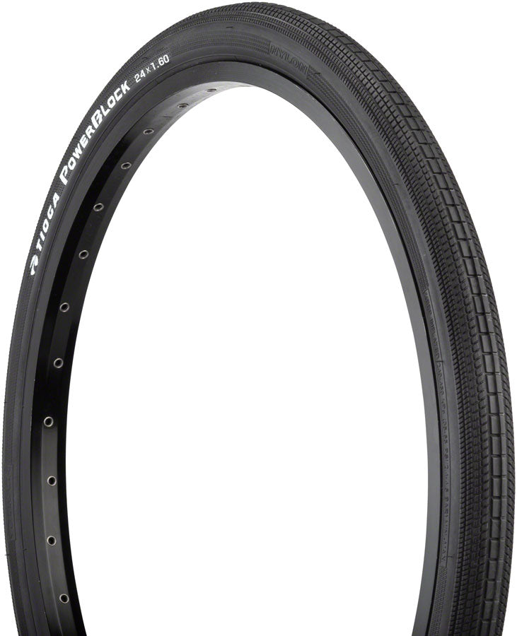 Load image into Gallery viewer, Pack of 2 Tioga PowerBlock Tire 24 x 1.6 Clincher Wire Black 60tpi

