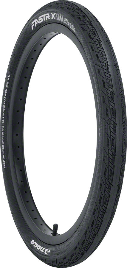 Load image into Gallery viewer, Pack of 2 Tioga FastrX 24x1.75 Clincher Wire TPI 85 Black/Black Reflective BMX
