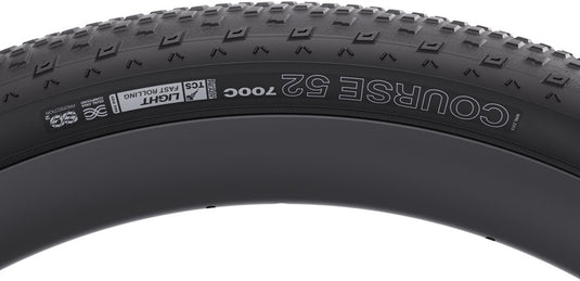 WTB Course 52 Tire - 700 x 52, TCS Tubeless, Folding, Black, Light/Fast Rolling, Dual DNA, SG2