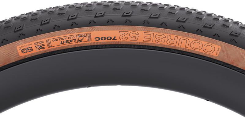 Load image into Gallery viewer, WTB Course 52 Tire - 700 x 52, TCS Tubeless, Folding, Black/Tan, Light/Fast Rolling, Dual DNA, SG2
