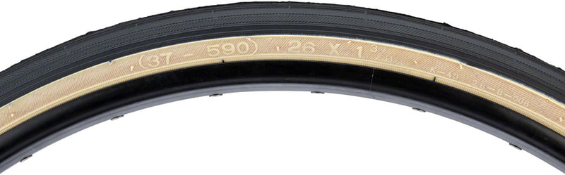 Load image into Gallery viewer, Kenda Street K40 Tire 26 x 13/8 Clincher Wire Black/Tan 30tpi Road Bike
