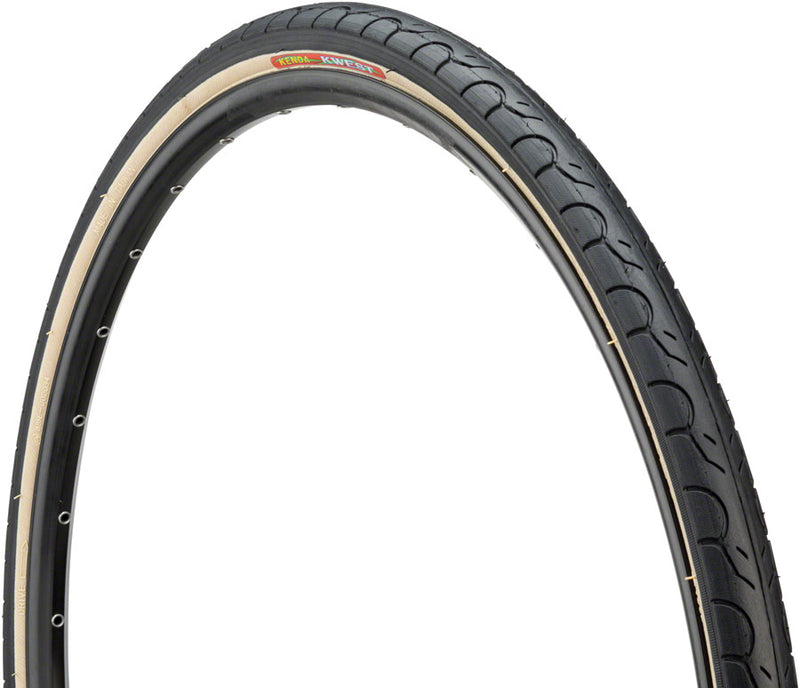Load image into Gallery viewer, Pack of 2 Kenda Kwest Tire 700 x 38 Clincher Wire Black/Tan Road Bike

