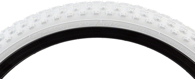 Load image into Gallery viewer, Pack of 2 Kenda K50 Tire 20 x 1.75 Clincher Wire White Reflective BMX
