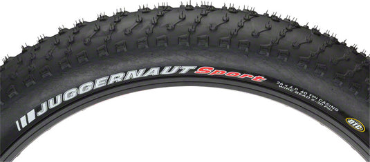 Kenda Juggernaut 26x4 Fat Bike Tire Bundle Durable Clincher Wire Bead, 60 TPI, All-Season Performance