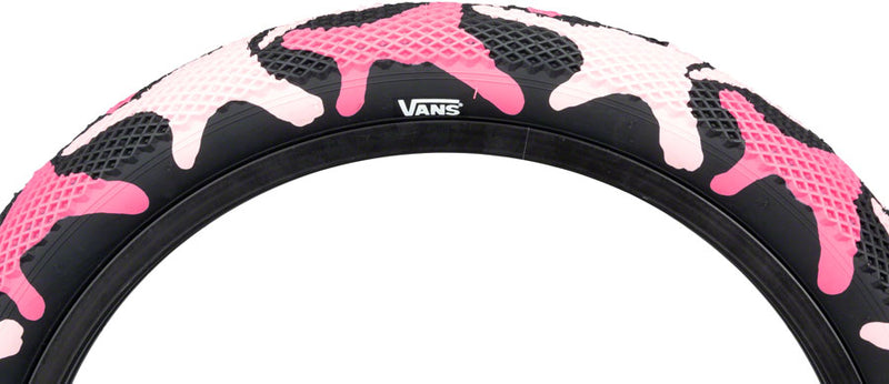 Load image into Gallery viewer, Cult X Vans Tire 20 x 2.4 Clincher Wire Pink Camo/Black Reflective BMX
