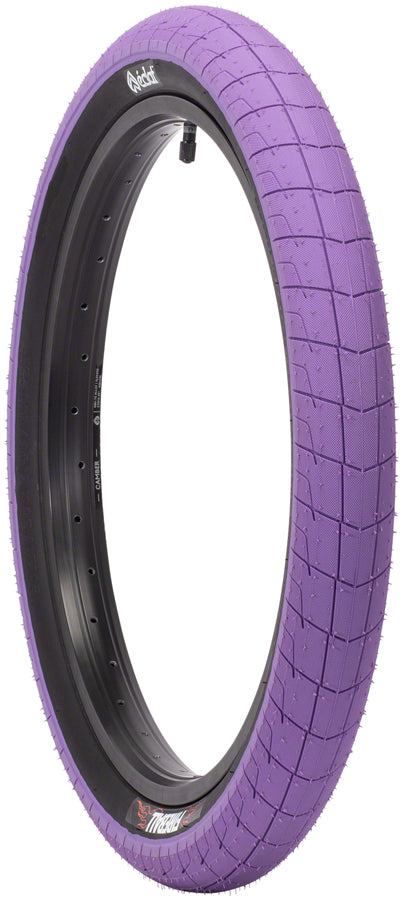 Eclat Fireball Tire 20 x 2.3 Clincher Wire Lilac/Black Reflective BMX