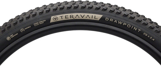 Teravail Drawpoint Tire - 29 x 2.4, Tubeless, Folding, Black, Light Trail, Grip Compound
