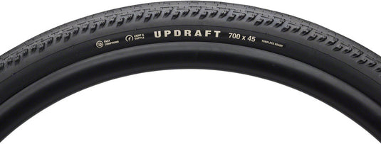 Teravail Updraft Tire - 700 x 45, Tubeless, Folding, Black, Durable, Fast Compound