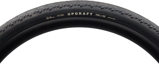 Teravail Updraft Tire - 700 x 50, Tubeless, Folding, Black, Durable, Fast Compound
