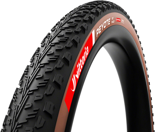 Vittoria Peyote XC Race Tire 29x2.4 Tubeless, Graphene + Silica, Folding, Brown, MTB Trail PerformanceSet of 2
