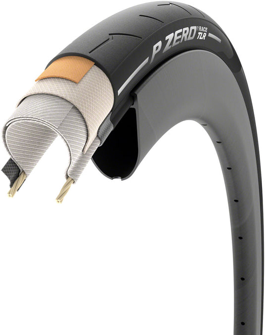 Pirelli PZero Race TLR Road Tire, 700x30C, Folding, Tubeless Ready, SmartEVO, 127TPI, Black, Made in Italy