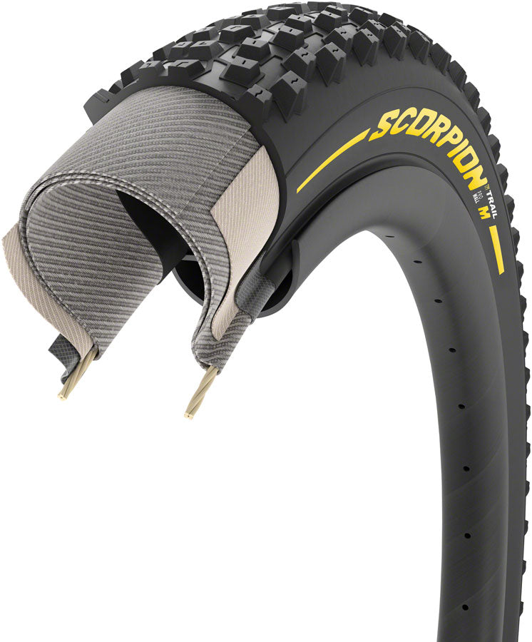 Load image into Gallery viewer, Pirelli Scorpion Trail M Tire 29x2.4 Tubeless Folding Yellow Label Team Edition
