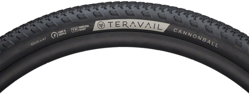 Load image into Gallery viewer, Teravail Cannonball Tire 650b x 47 Tubeless Folding Black Light and Supple
