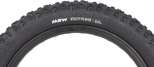 MSW Utility Player Tire - 16 x 2.25, Black, Folding Wire Bead, 33tpi