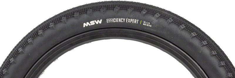 Load image into Gallery viewer, MSW Efficiency Expert Tire - 16 x 1.75, Black, Rigid Wire Bead, 33tpi
