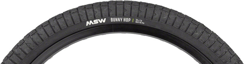 Load image into Gallery viewer, MSW Bunny Hop Tire - 20 x 2.0, Black, Folding Wire Bead, 33tpi
