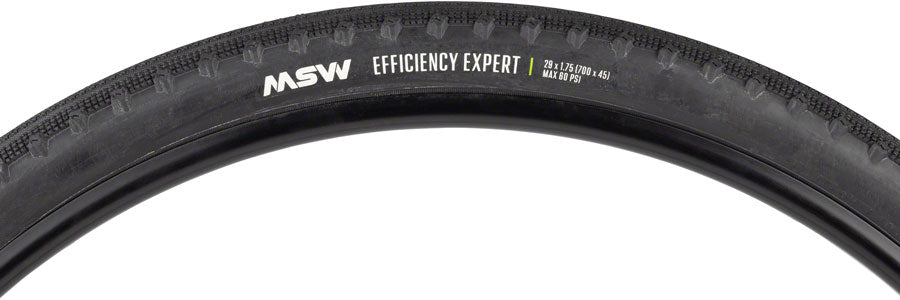 MSW Efficiency Expert Tire - 29 x 1.75 / 700 x 45, Black, Rigid Wire Bead, 33tpi