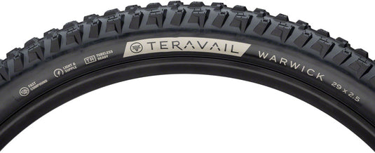 Teravail Warwick Tire 29x2.5 Tubeless Folding Black UltraDurable Grip Compound