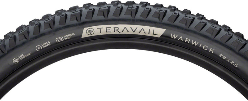 Load image into Gallery viewer, Teravail Warwick Tire 29x2.5 Tubeless Folding Blk Light &amp; Supple Fast Compound
