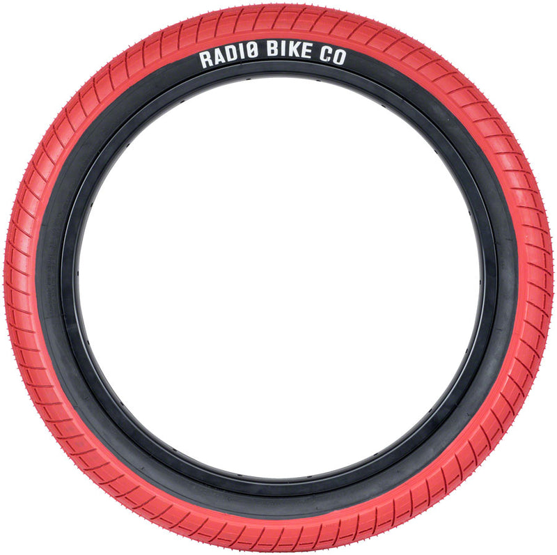 Load image into Gallery viewer, Pack of 2 Radio Surface Tire 20 x 2.4 Clincher Wire Red/Black BMX Bike
