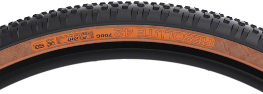 WTB Resolute Tire - 700 x 42, TCS Tubeless, Folding, Black/Tan, Light/Fast Rolling, Dual DNA, SG2