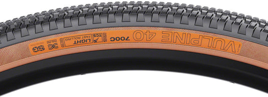 WTB Vulpine Tire - 700 x 40, TCS Tubeless, Folding, Black/Tan, Light/Fast Rolling, Dual DNA, SG
