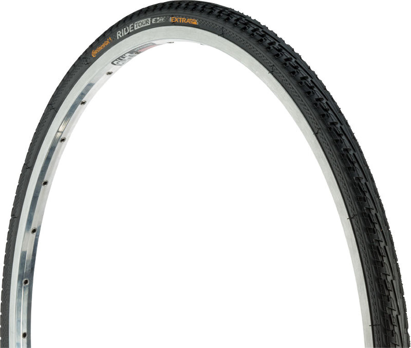 Load image into Gallery viewer, Pack of 2 Continental Ride Tour Tire 27 x 1 1/4 Clincher Wire Blk 330tpi
