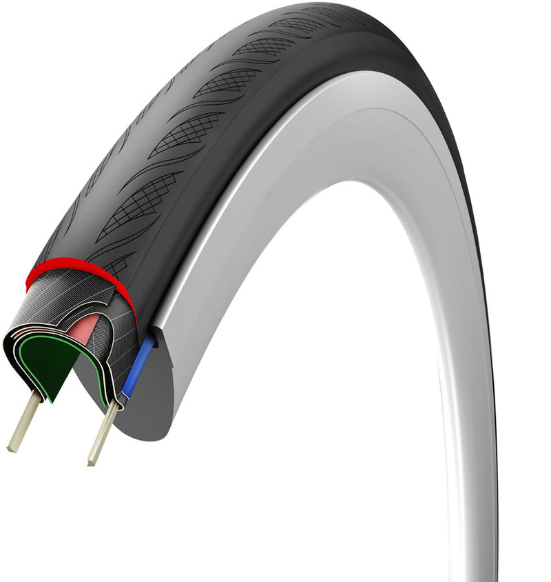 Load image into Gallery viewer, Vittoria RUBINO V Road Tire 700x34C, Folding, Tubeless Ready, 1C Graphene + Silica, Nylon, 100TPI, Black
