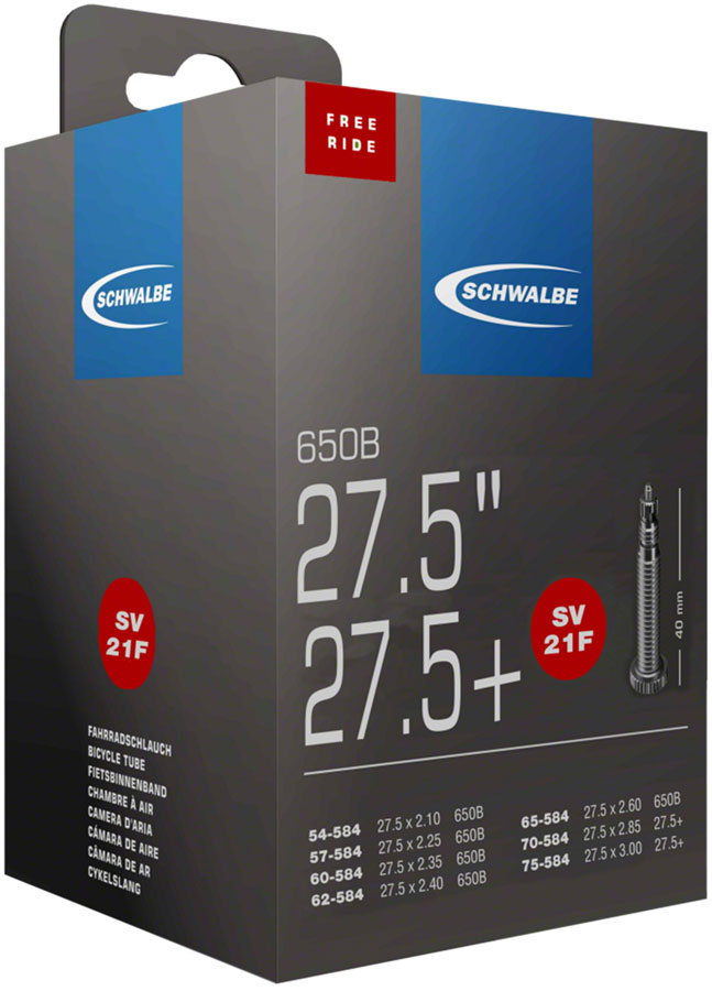 Load image into Gallery viewer, Pack of 2 Schwalbe Standard Tube - 27.5 x 2.10-3.0", 40mm, Presta Valve
