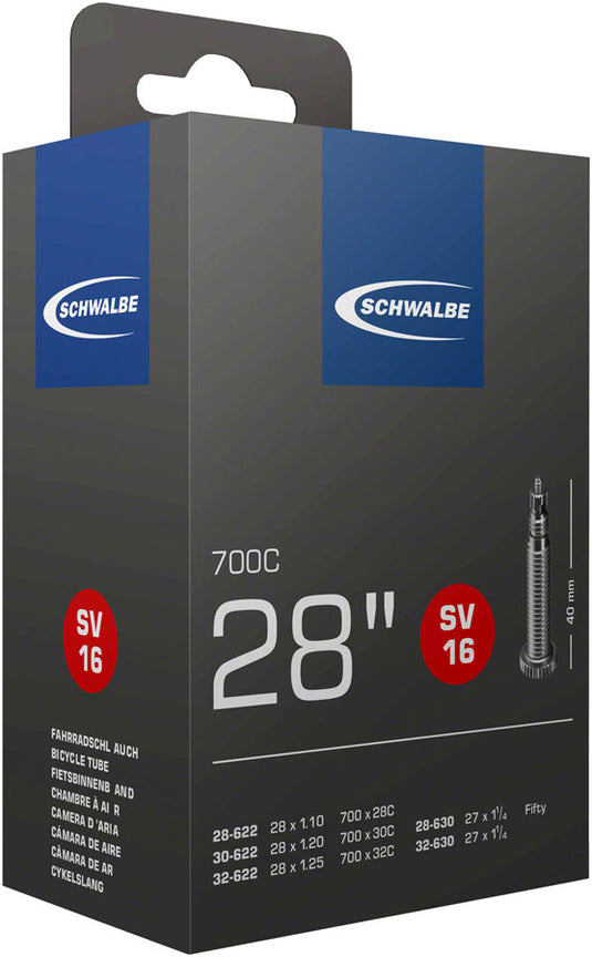 Schwalbe 700x28-32mm Standard Butyl Bicycle Tube with Removable Presta Valve - Durable, High-Performance Inner Tube Bundle