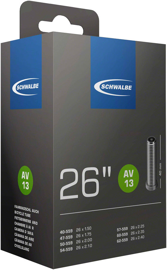 Load image into Gallery viewer, Schwalbe Standard Tubes - 26 x 1.50-2.50", 40mm Schrader Valve, Pack of 2
